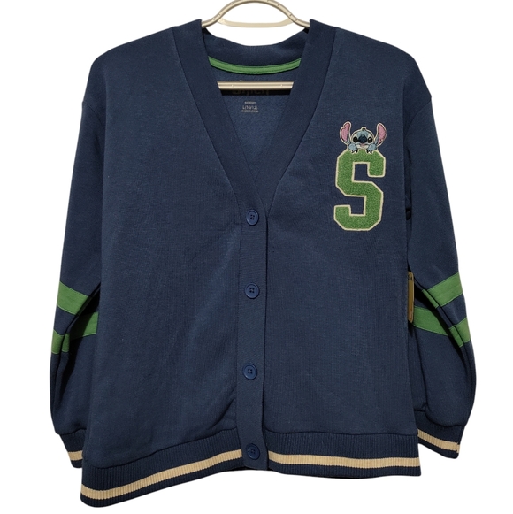 Disney Lilo & Stitch Girls Varsity Cardigan Sweater NWT - Picture 2 of 4